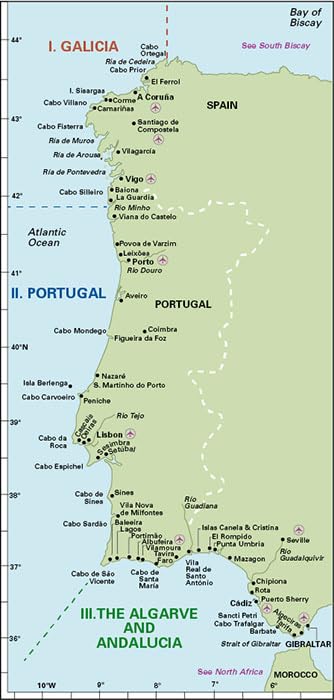 Atlantic Spain and Portugal: Cabo Ortegal (Galicia) to Gibraltar