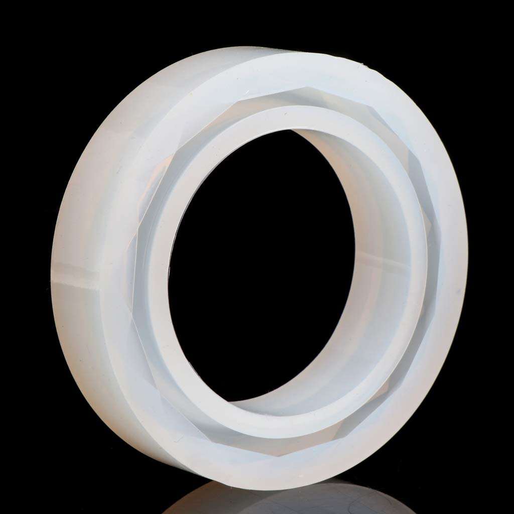 Moule à Bracelet Et Anneau Uxcell - Forme Facettée Géométrique, Largeur 56mm, Pour Résine Epoxy