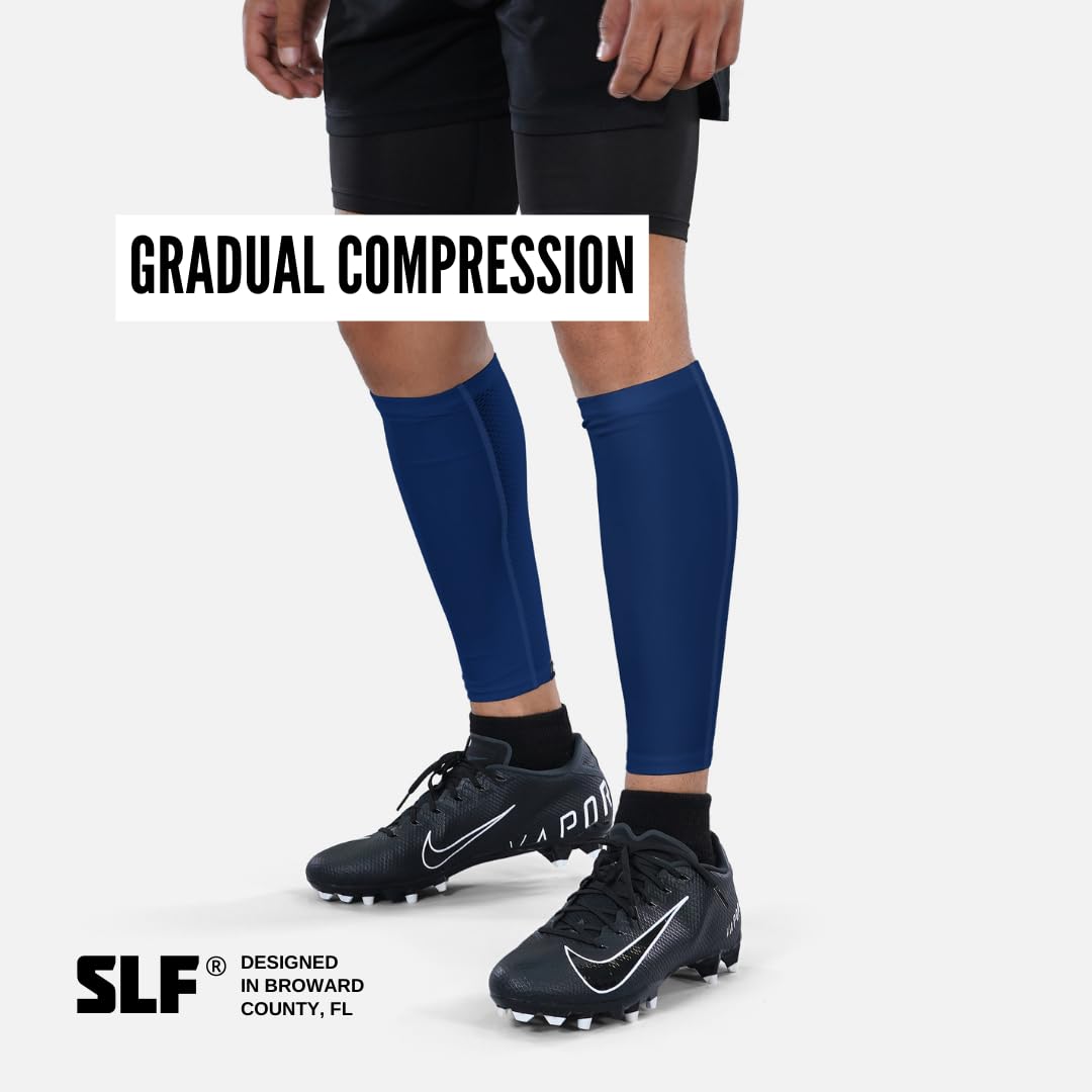 SLEEFS Hue Navy Calf Sleeves