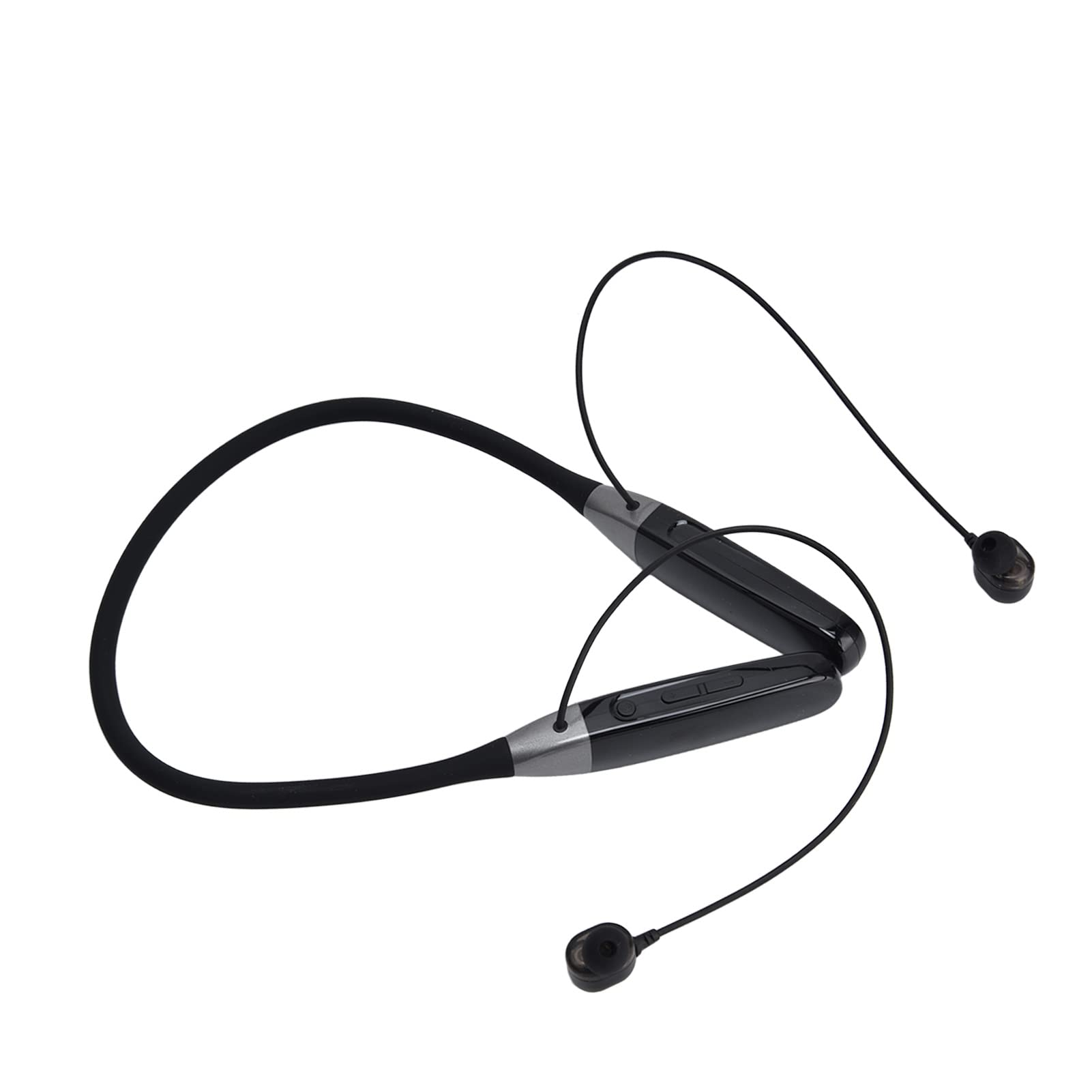 KUIDAMOS Auricolare Wireless da Appendere Al Collo con Display LED e Memoria 32G per Uso sportivo. Design Leggero e Confortevole con Tracolla
