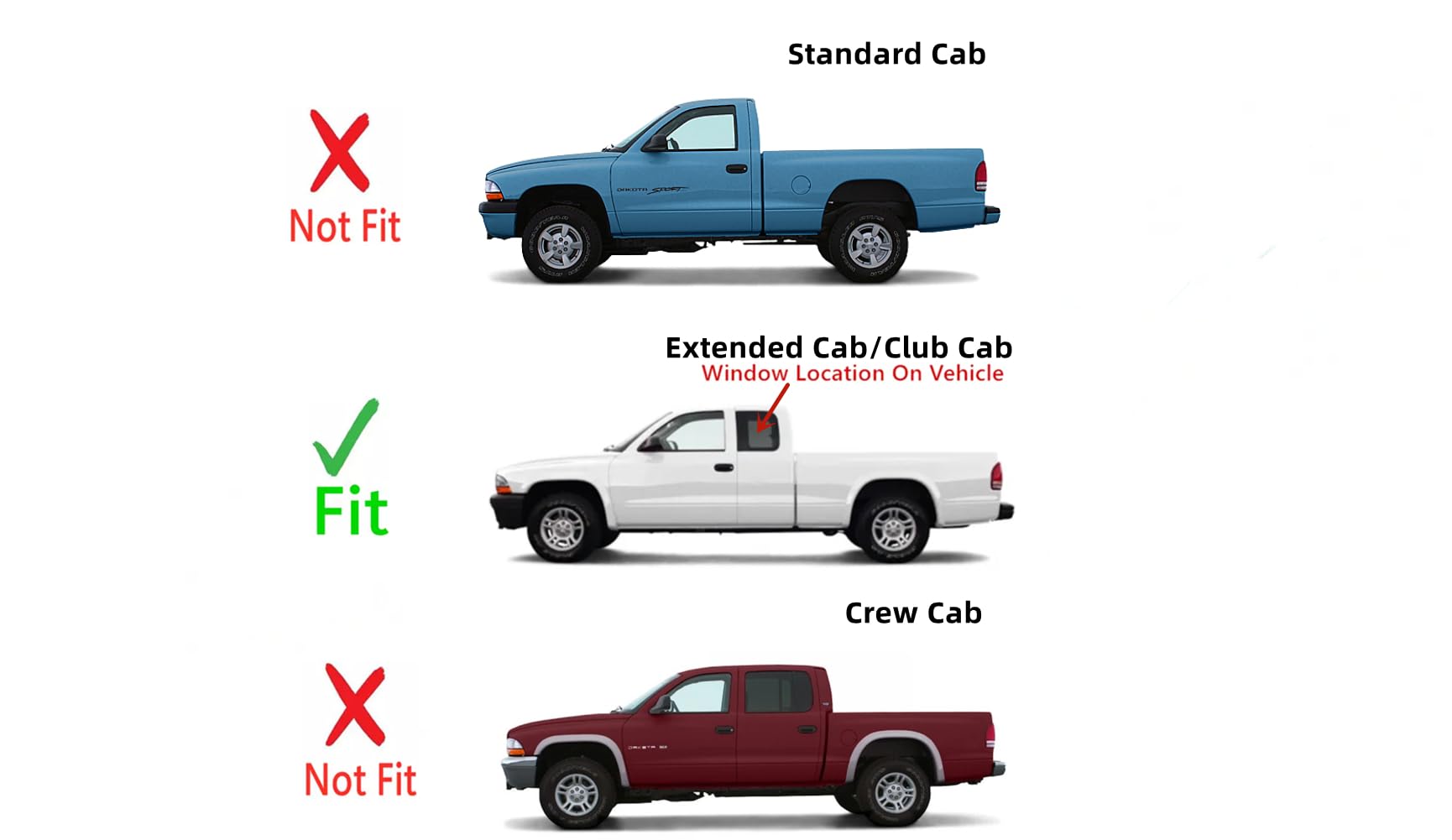 Auto De Vidrio Para 1997 Dodge Dakota