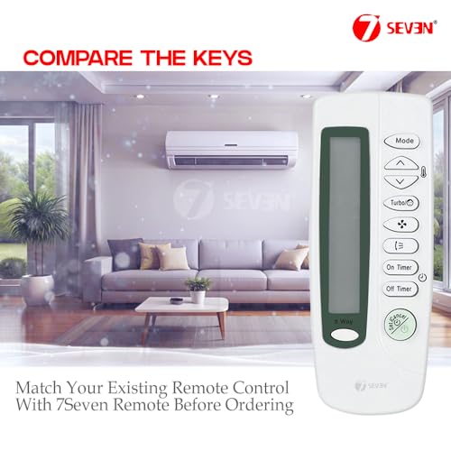 Image of 7SEVEN Compatible with Samsung Ac Remote Original DB93-03013A Model 11 of Split and Window Air Conditioner Suitable for 1 1.5 2 Ton ac - Match Exactly with Existing Model Remote Control