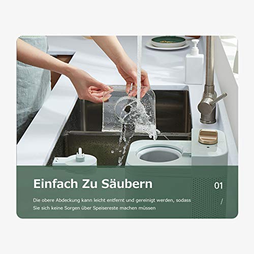 MNCYGJ Softeismaschine Für Zuhause Automatisch EIS Maschine, Eismaschine Mit Kompressor 500ML Kinder Kleiner Mini Sorbetmaschine, Frozen Yogurt Maschine,Grün – Bild 3
