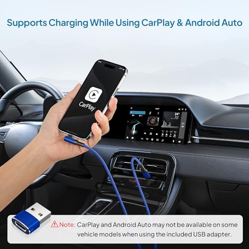 Image of Elebase for iPhone 16e Car Charger Cable 6.6FT with USB Adapter,Right Angle 90 Degree Power Delivery Fast Charging Cord Line for iPhone 17 16 15 Pro Max Air,AirPods 4 Pro 3,Google Pixel 9,iPad 10th 11