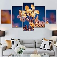 SIGNWIN 5 Panel Canvas Wall Art Yellow Fields for Home Decorations Ready to Hang - 60