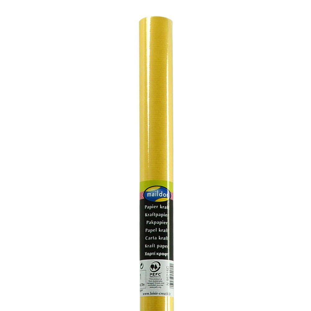 Clairefontaine 95776C - Rotolo da Kraft Colorata Riciclata - MISURE: 3x0,70m - Carta Kraft Riciclata 65g - Colore: Argento - carta da regalo, hobby creativi, Fai da Te, carta da regalo, artigianato