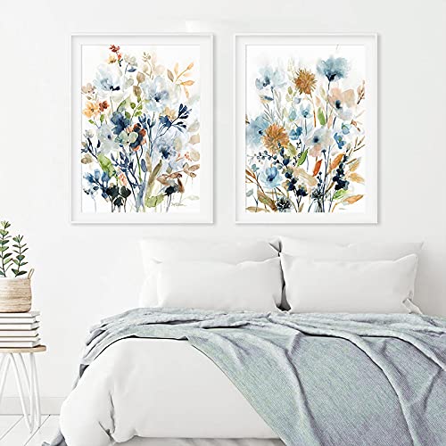 Toile florale sans cadre 60x80 cm affiche botanique pour décor modulable