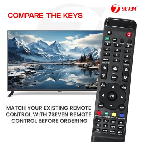 Image of 7SEVEN Compatible for Intex Tv Remote Original Replacement for Model 3201 3204 3214 3250 3253 3254 Television - Match Remote Control by Each Keys Perfectly