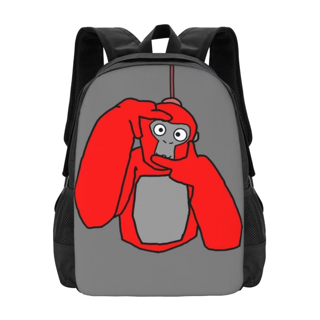 Melbrakin Unisex A 6 Gorilla Tag Backpack Cartoon Game Backpacks Lightweight Casual Travel Laptop Daypack Fan Gift