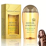 Haaröl mit Arganöl aus Marokko,Intensives Haarpflege Öl für geschmeidiges Haargefühl,Hitzeschutz für Haare und UV Schutz,Haarserum zur Haarstruktur verbessern mit Jojobaöl & Coconut Oil,Seidige Haare