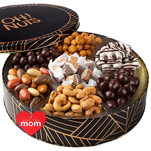 Chocolate Candy Gift Basket | Gourmet Holiday Snack Round Tin Box | Chocolates Covered Pretzels | Prime Delivery Gift for Easter, Ramadan, Birthday, Anniversary, Men & Women – Oh! Nuts Chocolate Candy Gift Basket | Gourmet Holiday Snack Round Tin Box | Chocolates Covered Pretzels | Prime Delivery Gift for Easter, Ramadan, Birthday, Anniversary, Men & Women – Oh! Nuts