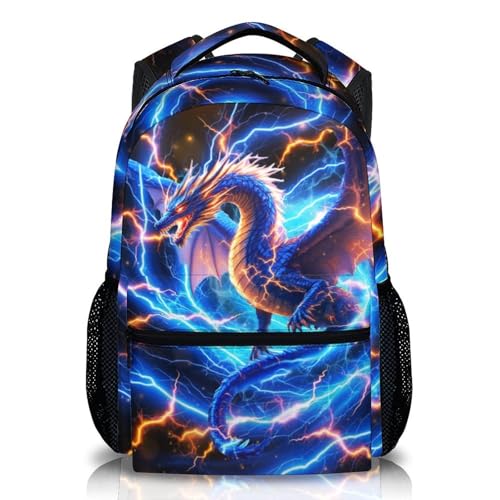 CUSTOMJOY Backpack for Boys Kids Dragon Bookbag Gift for School Kindergarten Primary Senior Middle Lightweight Durable Schoolbag