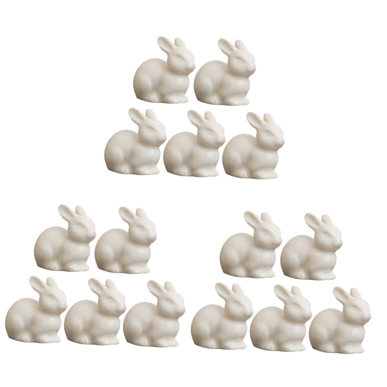 Toddmomy 15stücke Keramische Deko Hasen Figuren Für Mikrolandschaft Niedliche Kleine Weiße Kaninchen Ornamente Für Und Osterdekoration Für Zuhause Und Garten