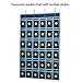 SAVERHO 36 Clear Pockets Classroom Pocket Chart for Cell Phone and Calculator Holder, Door Hanging Pocket Chart for Classroom Phone Holder with Number Sticker and Hooks (Blue)