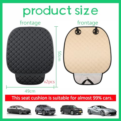 Plstod Sitzkissen Auto, 2 Stück Sitzauflage Auto Vordersitze, Stilvolle Car Seat Cover Vordersitze, wasserdichte, Anti Rutsch Autokissen, Atmungsaktiv, Universal