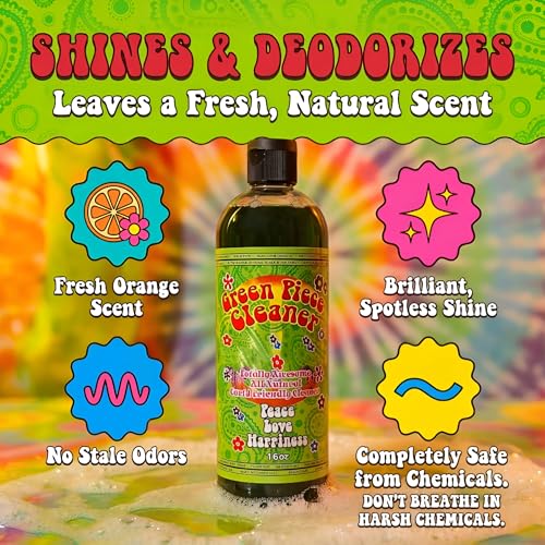 Image of Green Piece Glass Cleaner - 16 Oz - 3 Silicone Plugs - Scent Proofing