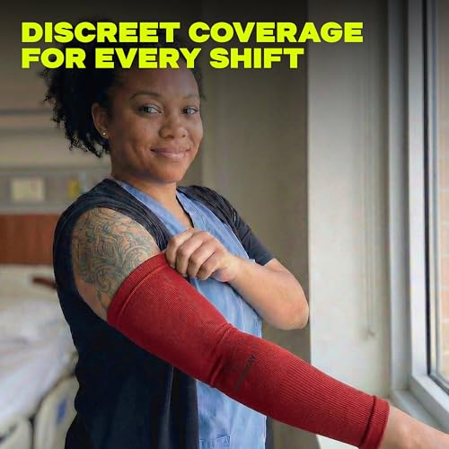 Image of ARMORAY Arm Sleeves for Men or Women - Compression Warmers to Cover Tattoo - for Basketball Golf Running Football Cycling or Sun Protection