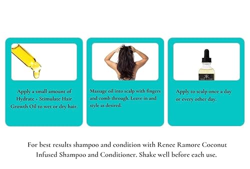 Miniatura 9 de Hidrata y estimula el aceite de crecimiento del cabello con infusión de coco profundamente nutritivo para hidratar, estimular, reponer, fortalecer y