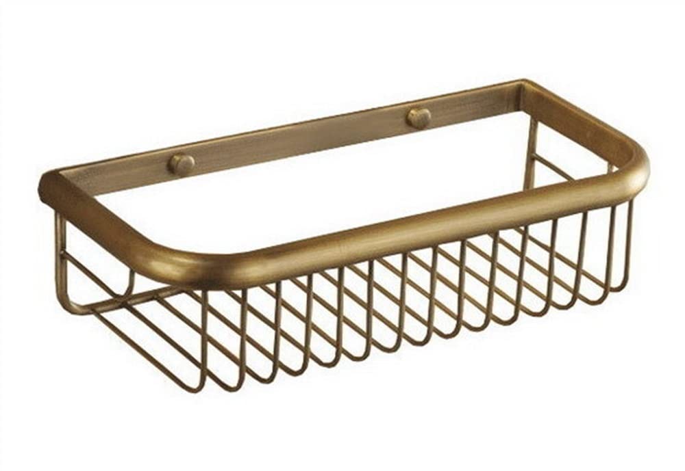WDSOPK Antique Brass Corner Shower - Wall-Mounted Bathroom Storage Basket, Rust-Resistant Soap & Shampoo Holder, Draining Nizer For Shower, Kitchen Condiment Bottles,