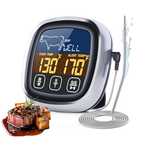 Meat Temperature Gauge – Acero inoxidable, Digital Measuring Gadget | Impermeable Kitchen Temperature Gauge For Meat Cooking Food Grill Oven Steak Chicken