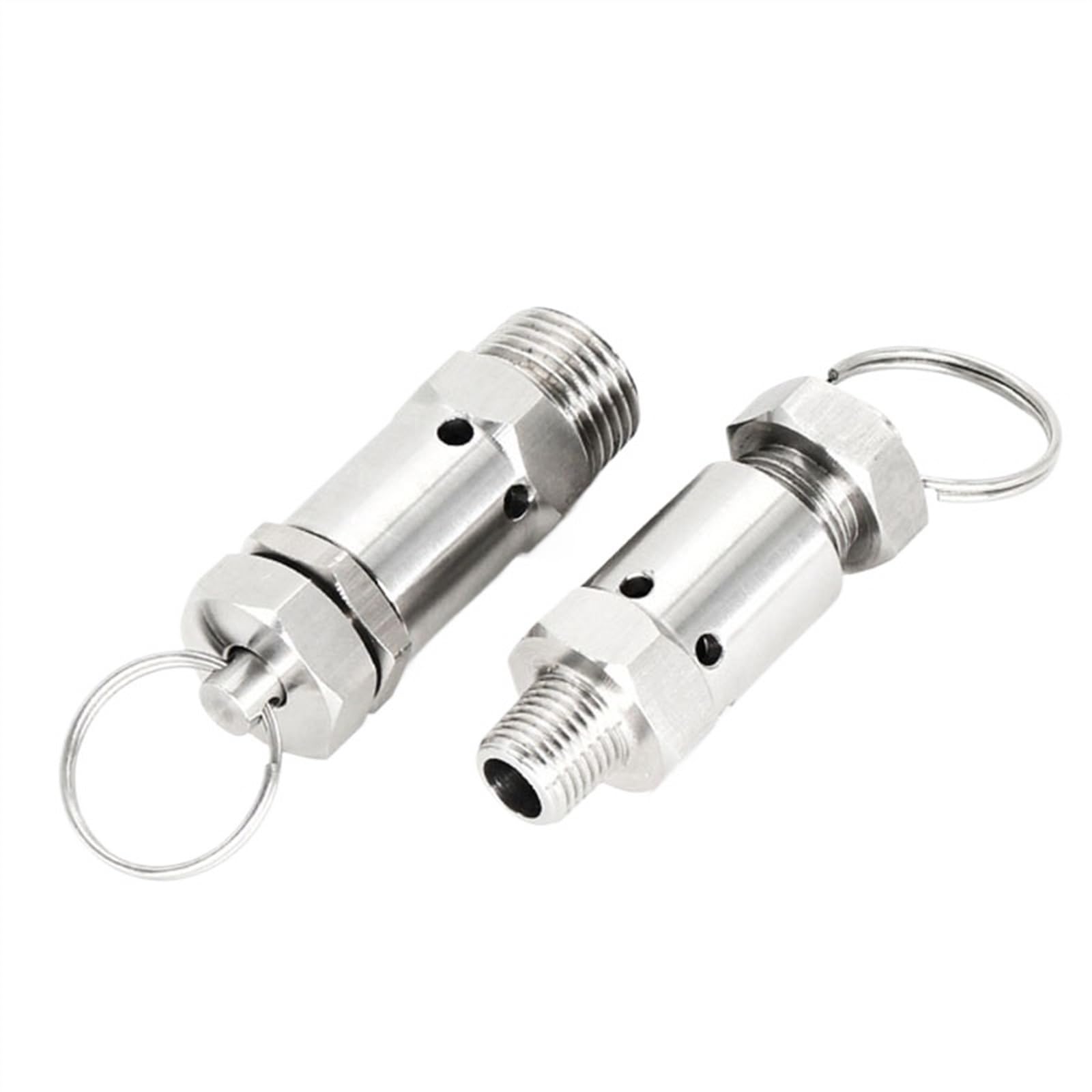 Válvula de seguridad de alivio de presión de liberación de aire ajustable sanitaria de acero inoxidable de 1/4" 1/2" for compresor de aire casero(1/2",0.9Mpa)