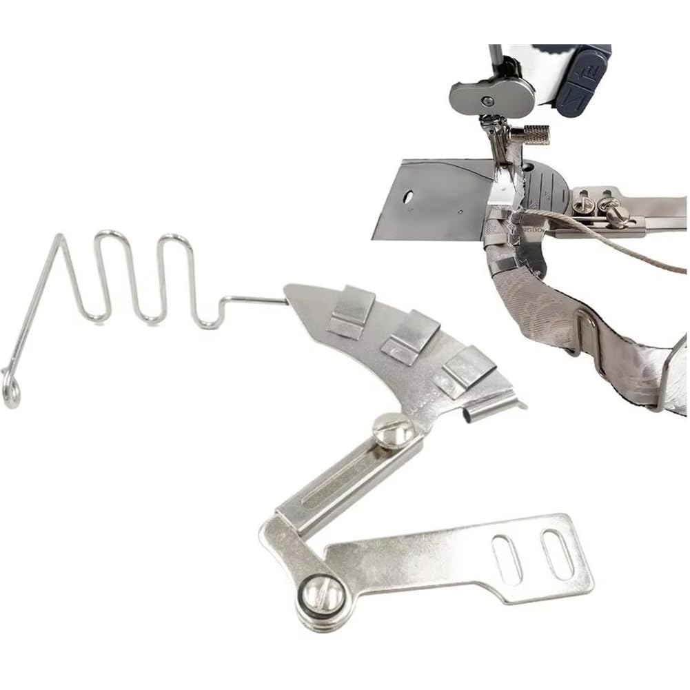 UDSKNV[KSL Sewing Machine Foot Stainless Steel 4 in 1 Cording Guide Embedded Presser Foot for Sewing Machine for Dressmaking 20mm