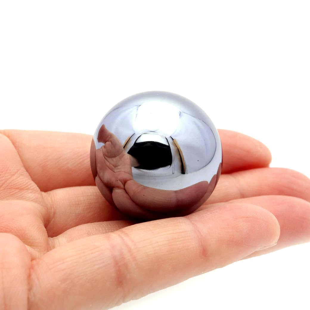Amazon.co.jp: [GOLD STONE] テラヘルツ鉱石 丸玉 直径 約30mm 台座 