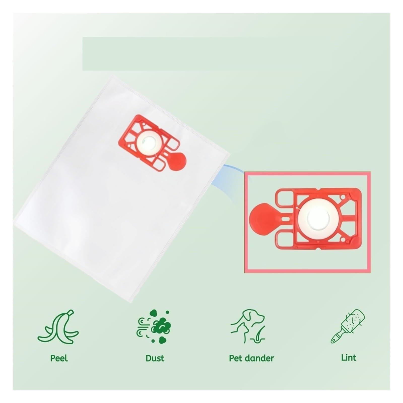 Staubsauger-Mikrofaser-Poly-Staubbeutel, Kompatibel Mit Henry, HVR200A Und Hetty Staubsaugerbeutel, Kompatibel Mit Numatic, Flo NVM-1Ch 604015(20pcs)
