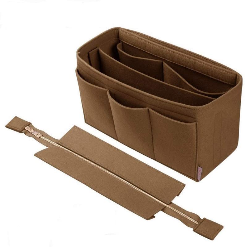 Advance Geotextiles Women Felt Purse Organizer Insert for Ladies Handbag,Shoulder Hobo Bag Multiple Storage Compartment with Detachable Zipper Cover-Beige(13.4x6.7x7.1) inch(X-Large) (B0BR5HVQ2K) Amazon Price History, Amazon Price Tracker