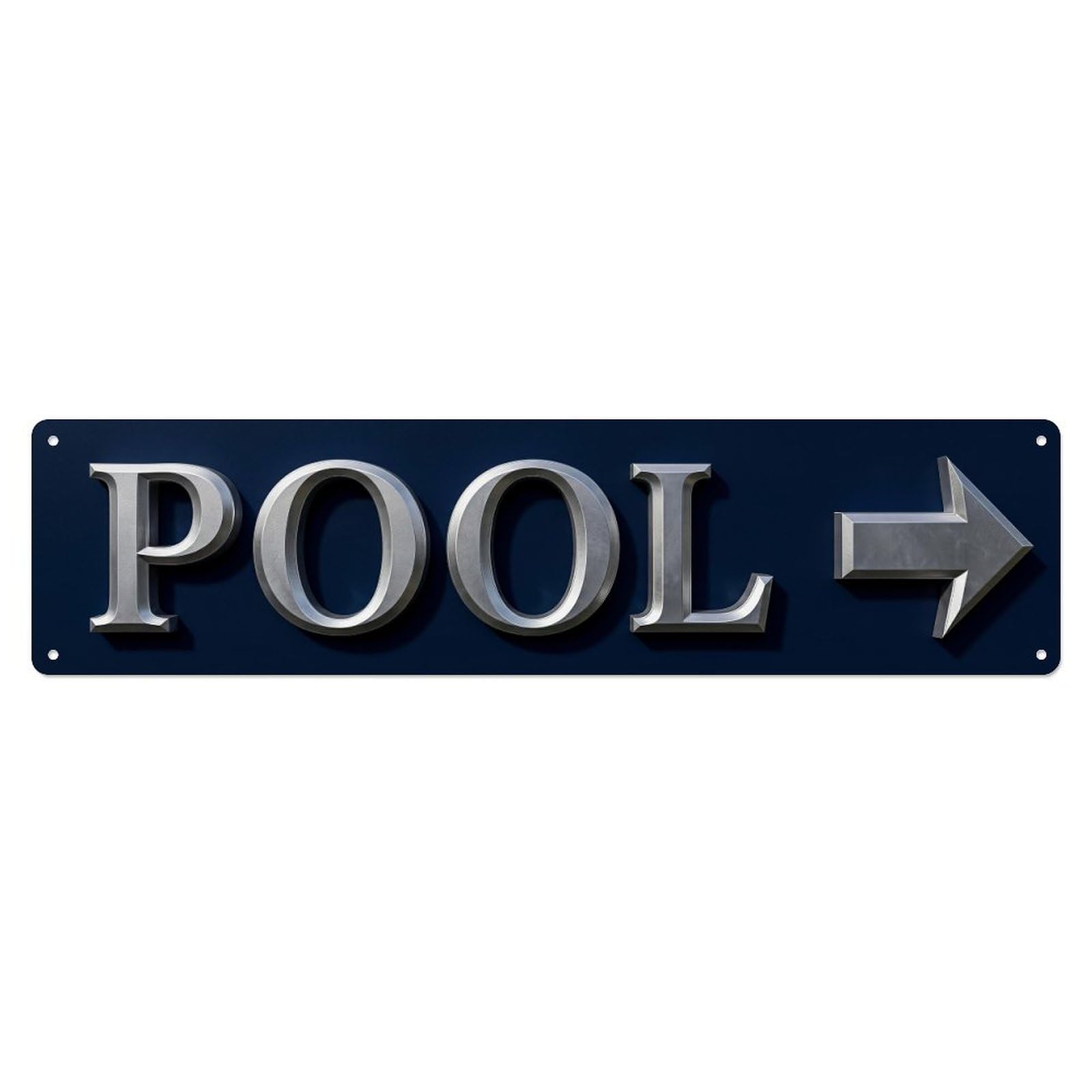 Swimming Pool Midnight Blue Metal Tin Sign