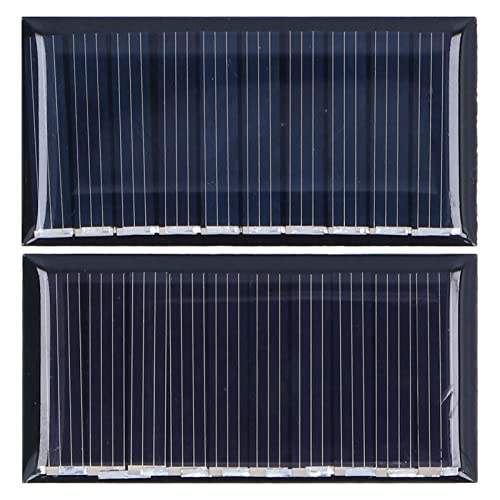 Spacnana 2 Pcs 0,25 w 5 V Portili Portatili Mini Cella Solare a Prova Meteorologica in Silicio Piccoli Pannelli Solari per Illuminazione per la Casa Dispositivi a Bassa Potenza