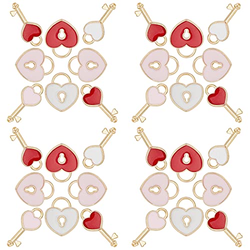 Breloques en émail plaqué or pour colliers et bracelets