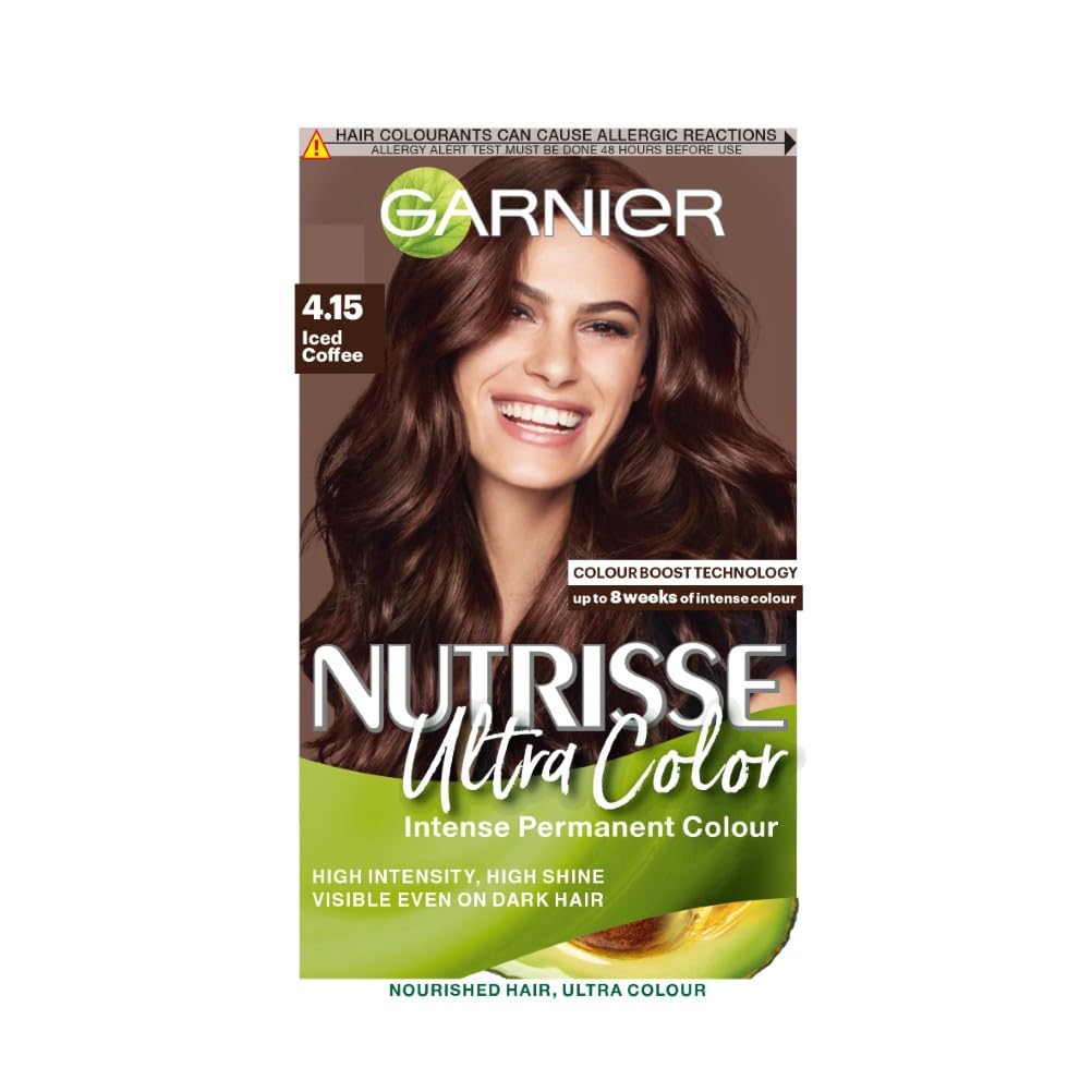 Nutrisse Permanent Hair Dye, Natural-looking, hair colour result, For All Hair Types, 4.3 Dark Golden Brown