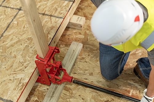 Qualcraft 2601 Tragbarer Wagenheber, zur Verwendung mit 3,8 x 8,9 cm Tannenstangen oder 2,5 cm Außendurchmesser, Temperguss, Rot/Ausflug, einfarbig (Getaway Solids), 1-(Pack)