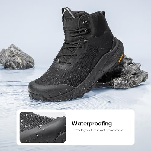 Image of NORTIV 8 Men's Waterproof Military Tactical Work Boots Leather Motorcycle Combat Lightweight Non-Slip Hiking Boots for Men VaporGuard