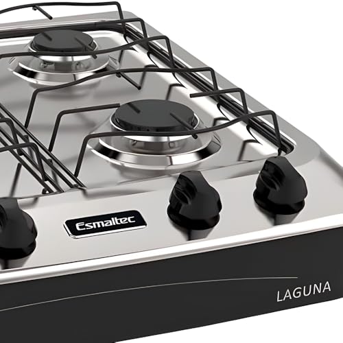 Fogão 4B Laguna Mesa, Inox – 0104001457, Preto, Esmaltec