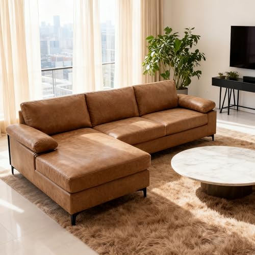 VANOMi Faux Leather Couch for Living Room, 100' Sofa &...