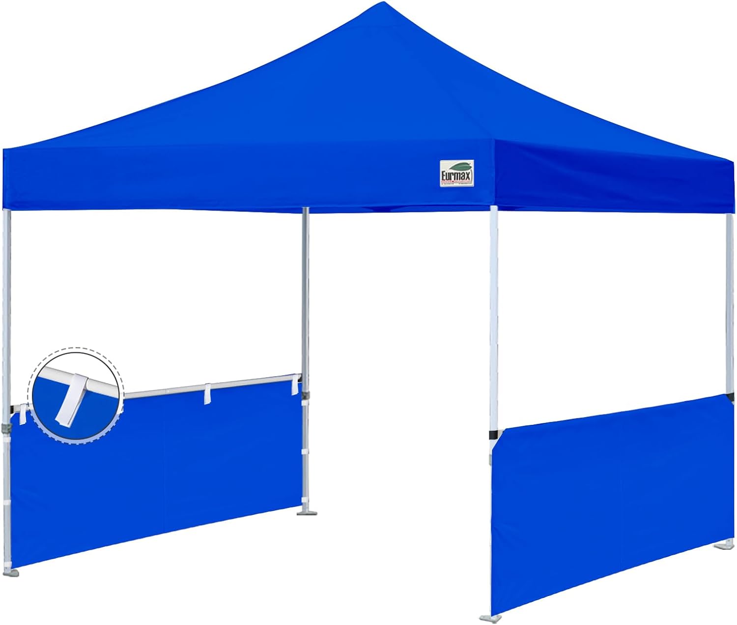 Eurmax USA Instant SunWall for 10x10 Pop up Canopy with Velcro Strap, Canopy Half Walls,for Outdoor Instant Canopies, 2 Packs Half Sidewall Only(Blue) blue 10x3