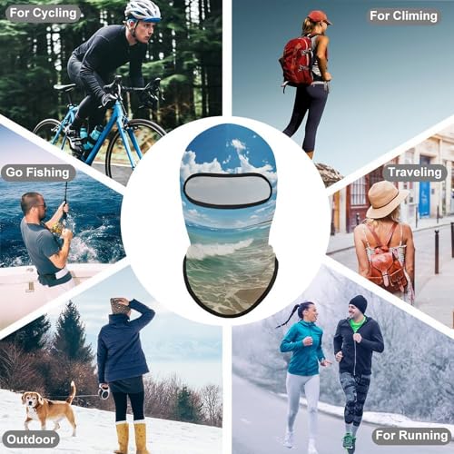 Balaclava Sandy Beach para Hombres y Mujeres, Máscara Facial de Protección Solar Transpirable con Cubrecabeza Completo para Senderismo, Ciclismo, Correr, Conducción miniatura 6