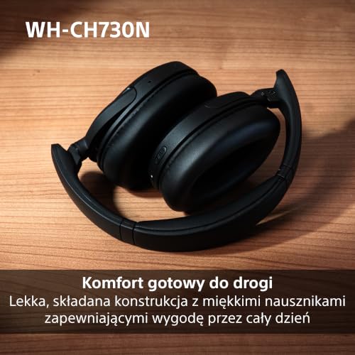 Sony WH-CH730N Wireless Bluetooth Noise Cancelling Over-Ear Headphones, Black