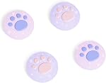 DLseego Poignées de pouce conçues pour le commutateur Nintendo 2 (2025), Soft Silicone Bling Joycon Contrôleur analogique Protection antidérapante 4 PCS Bouton Joy Con Bouchons de joystick Couvre - Violet rose
