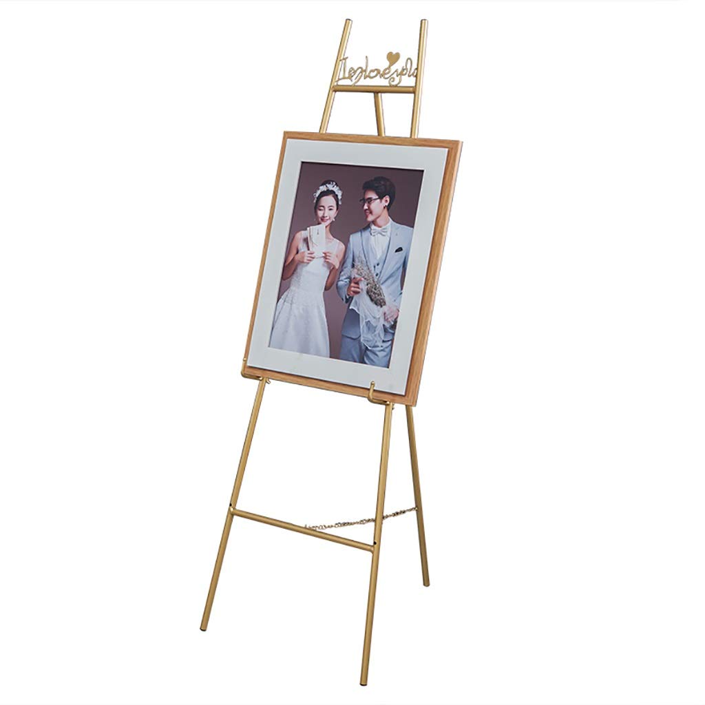 Caballete de hierro forjado resistente y duradero/trípode portátil/caballete para carteles de pie/para publicidad, bocetos, pintura, ferias comerciales, eventos en interiores y exteriores (tubo de ac