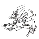 100pcs High-Strength Coastlock Swivels 145LP Ball Bearing Fishing Snaps and Swivels Fishing Rolling Swivel Coastlock Snap Duck Decoy Rig Snap Swivels Texas Rig Decoy Swivel Clips