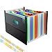 Produktbild Dokumentenmappe A4 mit einzigartigem Mesh-Taschen-Design 24 Fächer,Fächermappe Sortiermappe Bunte Datei Ordner Regenbogen Aktenordner Ordner Akkordeon Design A4 Größe Grosse Kapazität Wasserdicht