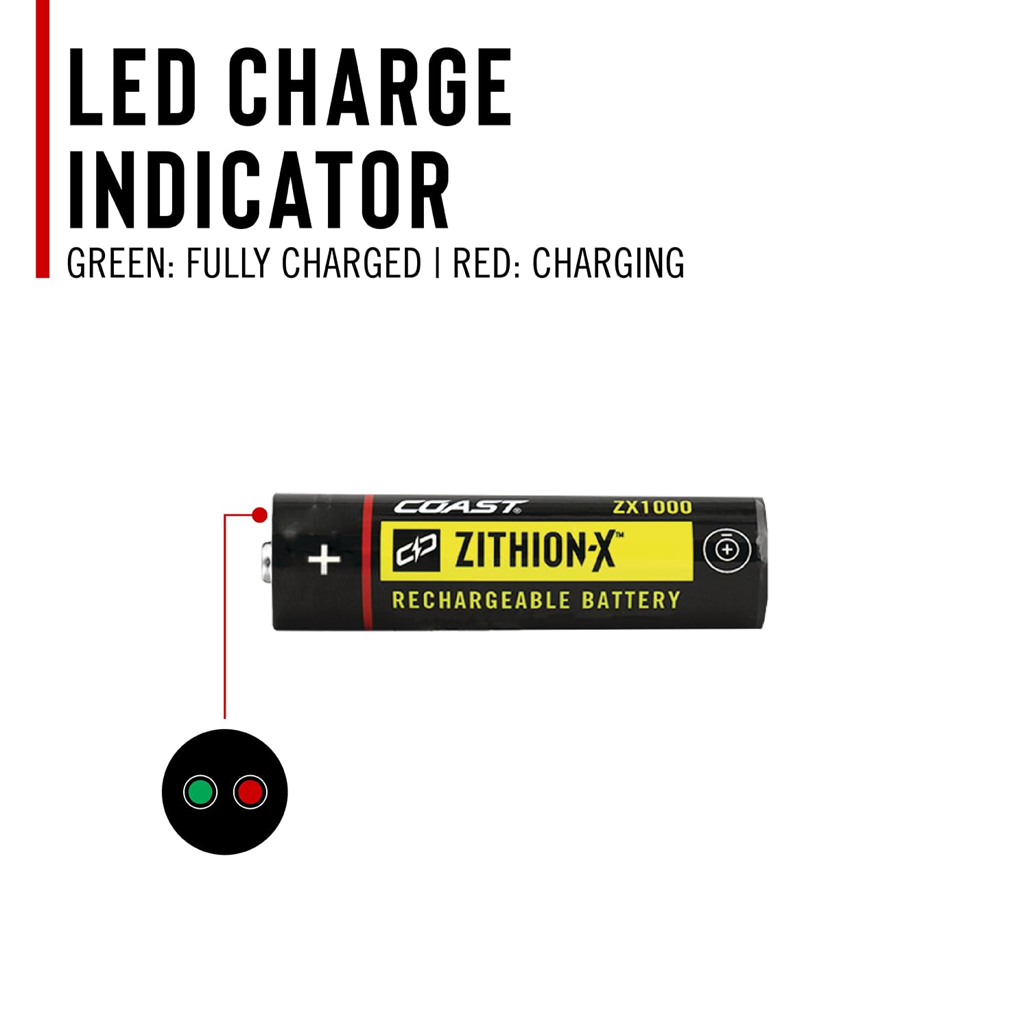Coast ZX1000 ZITHION-X Li-Ion Rechargeable Battery for The XP11R