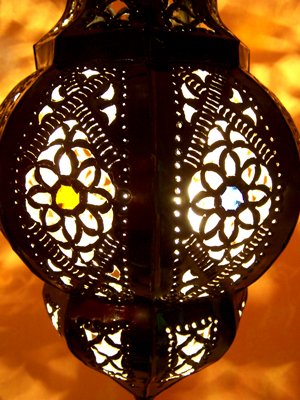 Orientalische Lampe Pendelleuchte Rostfarben Argana E27 Lampenfassung | Marokkanische Design Hängeleuchte Leuchte aus… – Bild 5