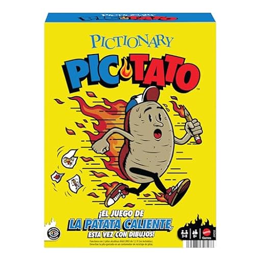 Mattel Games Pictionary Pic-Tato Juego de la patata caliente, juguete familiar para niños, niñas y adultos que habla y reproduce música, noches de juegos, incluye pistas en español, JHC62 | Ya disponible en tu tienda friki favorita! En mundofriki.es! Mattel Games Pictionary Pic-Tato Juego de la patata caliente, juguete familiar para niños, niñas y adultos que habla y reproduce música, noches de juegos, incluye pistas en español, JHC62 | Ya disponible en tu tienda friki favorita! En mundofriki.es!