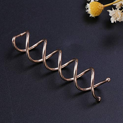 Minkissy Spiral Bobby Hairpins Spin Pins for Hair 20pcs Bun Twist Screw Hair Clip Blonde Updo hair Accessories Messy Bun Tool (Rose Gold) - Image 3