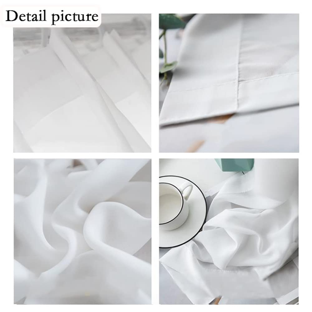 Rideaux en Dentelle Semi-Transparents pour Les Fenêtres, Rideaux en Voile Mélangé Filtrant La Lumière pour Le Salon, La Chambre à Coucher, 1 Panneau. (Size : 160x260cm/63x102in(WxH))