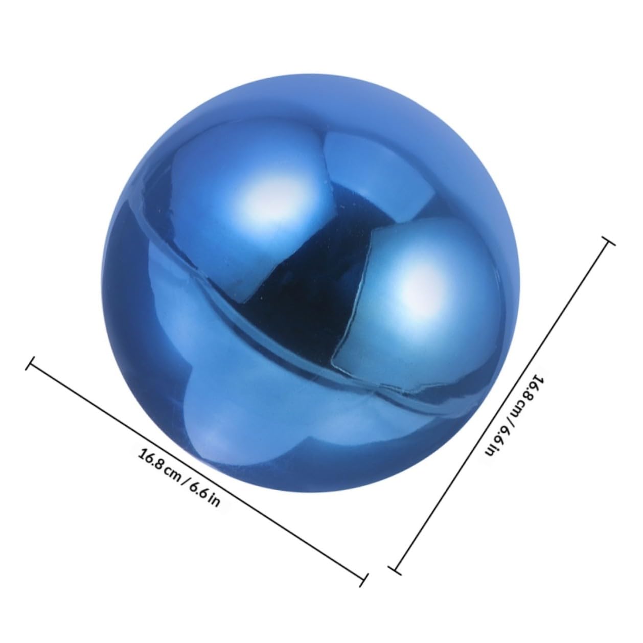 Toddmomy Palla Riflettente da Giardino in Acciaio Inox, Sfera Lucida Blu | Globo Specchiato Levigato, Decorazione per Giardino e Fotografia, Effetto Brillante